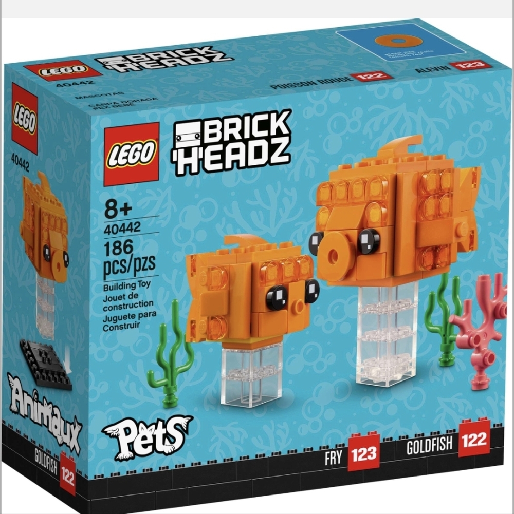 LEGO BrickHeadz Goldfish 40442 – Retired Set, 186 Pieces, New